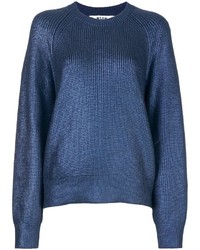 Женский синий шерстяной свитер от MSGM