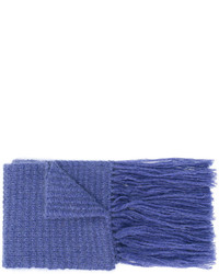 Мужской синий шерстяной шарф от Stella McCartney