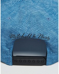 Мужская синяя бейсболка от Mitchell & Ness