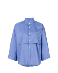 Синяя блуза на пуговицах от Marni