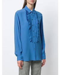 Синяя блуза на пуговицах от N°21