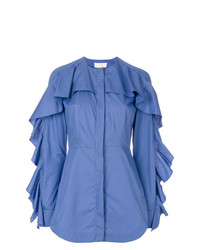 Синяя блуза на пуговицах от Sara Battaglia