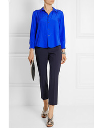 Синяя блуза на пуговицах от Jil Sander