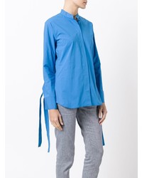 Синяя блуза на пуговицах от Erika Cavallini