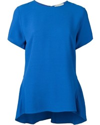 Синяя блуза с коротким рукавом