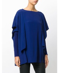 Синяя блуза с коротким рукавом от Pierantoniogaspari
