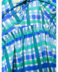 Синяя блузка в клетку от Peter Pilotto