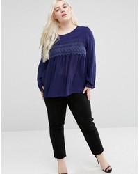 Синяя блузка крючком от Koko