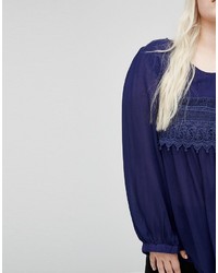 Синяя блузка крючком от Koko