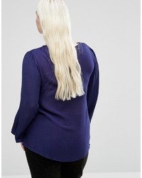 Синяя блузка крючком от Koko