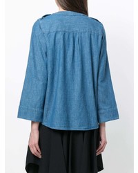 Синяя блузка с длинным рукавом от A.P.C.