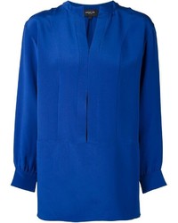 Синяя блузка с длинным рукавом от Derek Lam