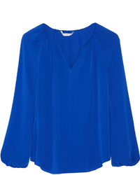 Синяя блузка с длинным рукавом от Diane von Furstenberg