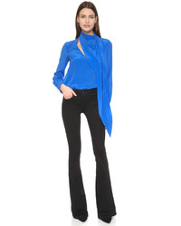 Синяя блузка с длинным рукавом от Ungaro
