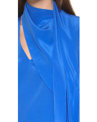 Синяя блузка с длинным рукавом от Ungaro