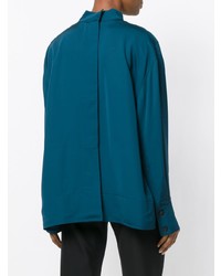 Синяя блузка с длинным рукавом от Marni