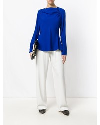 Синяя блузка с длинным рукавом от Marni