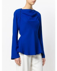 Синяя блузка с длинным рукавом от Marni