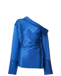 Синяя блузка с длинным рукавом от Hellessy