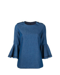Синяя блузка с длинным рукавом от Macgraw
