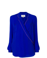 Синяя блузка с длинным рукавом от Maison Margiela