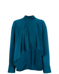 Синяя блузка с длинным рукавом от Marni