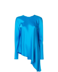 Синяя блузка с длинным рукавом от MSGM