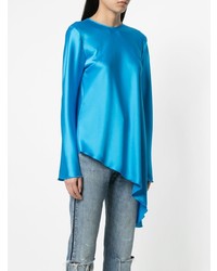 Синяя блузка с длинным рукавом от MSGM