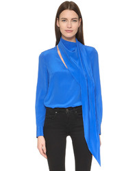 Синяя блузка с длинным рукавом от Ungaro