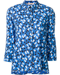 Синяя блузка с принтом от Marni