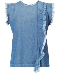 Синяя блузка с рюшами от Closed