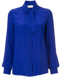Синяя блузка от Lanvin