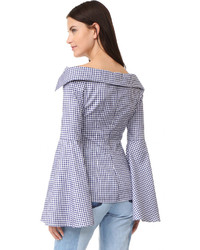 Синяя блузка от Caroline Constas