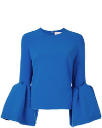 Синяя блузка от Roksanda