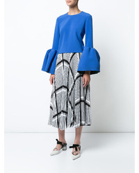 Синяя блузка от Roksanda