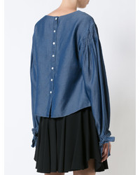 Синяя блузка от Zac Posen