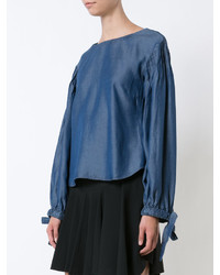 Синяя блузка от Zac Posen