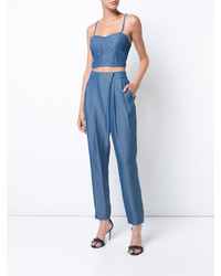 Синяя блузка от Zac Posen