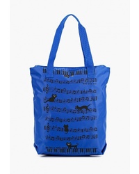 Синяя большая сумка из плотной ткани от Antan