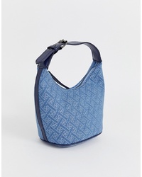 Синяя большая сумка из плотной ткани от ASOS DESIGN