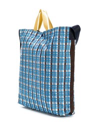 Мужская синяя большая сумка из плотной ткани от Marni