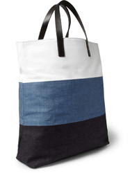 Мужская синяя большая сумка из плотной ткани