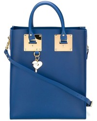 Синяя большая сумка с вышивкой
