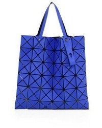Синяя большая сумка с геометрическим рисунком