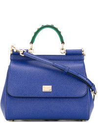 Синяя большая сумка от Dolce & Gabbana