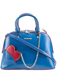 Синяя большая сумка от Love Moschino