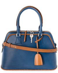 Синяя большая сумка от Maison Margiela