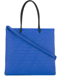Синяя большая сумка от Moschino