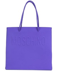 Синяя большая сумка от Moschino