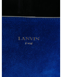 Синяя большая сумка от Lanvin